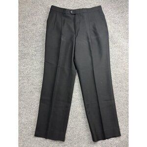 Christopher Hayes Pants Mens 38x31 Black Pleated Dress Trousers Classic Fit USA